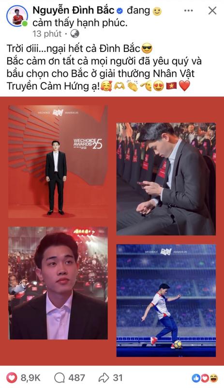 Đình Bắc tái hiện khoảnh khắc ăn mừng trên sân khấu WeChoice Awards, ‘cương quyết’ không chịu hé lộ bí mật…- Ảnh 2.