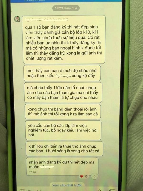 Xôn xao tin nhắn của giảng viên được cho là miệt thị ngoại hình sinh viên- Ảnh 1.