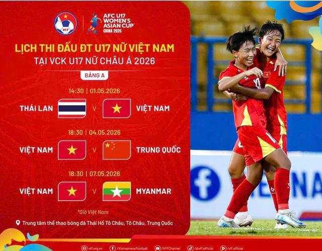 Lịch thi đấu U.17 nữ Việt Nam - Thái Lan mới nhất tại châu Á: Không có kênh phát trực tiếp- Ảnh 1. Lịch thi đấu U.17 nữ Việt Nam - Thái Lan mới nhất tại châu Á: Không có kênh phát trực tiếp- Ảnh 1.