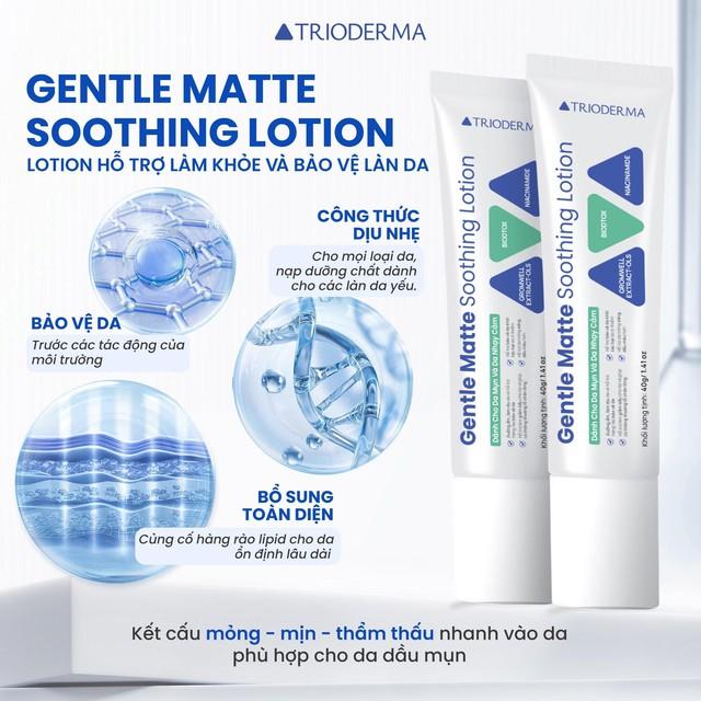 Hướng dẫn sử dụng lotion làm khỏe da Trioderrma Gentle Matte Soothing Lotion chuẩn y khoa - Ảnh 2.