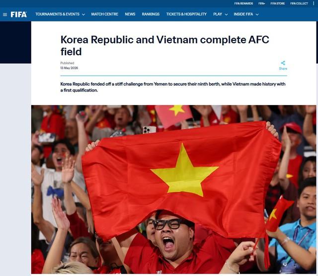 FIFA hân hoan chào mừng U.17 Việt Nam giành vé World Cup, tiết lộ những thông tin đặc biệt
- Ảnh 1. FIFA hân hoan chào mừng U.17 Việt Nam giành vé World Cup, tiết lộ những thông tin đặc biệt
- Ảnh 1.