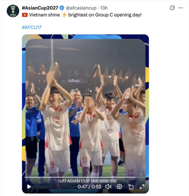 AFC công bố video cực ‘chất’ của U.17 Việt Nam: ‘Tỏa sáng rực rỡ nhất…’- Ảnh 1. AFC công bố video cực ‘chất’ của U.17 Việt Nam: ‘Tỏa sáng rực rỡ nhất…’- Ảnh 1.