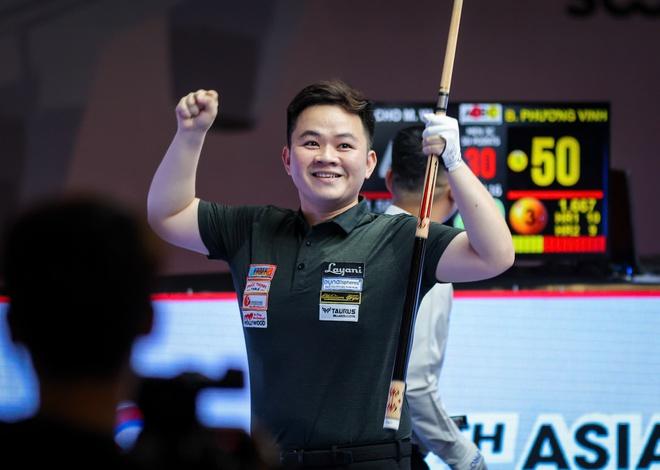 Billiards: Bao Phương Vinh ngược dòng không tưởng thắng số 1 thế giới, Trần Quyết Chiến dừng bước- Ảnh 2. Billiards: Bao Phương Vinh ngược dòng không tưởng thắng số 1 thế giới, Trần Quyết Chiến dừng bước- Ảnh 2.