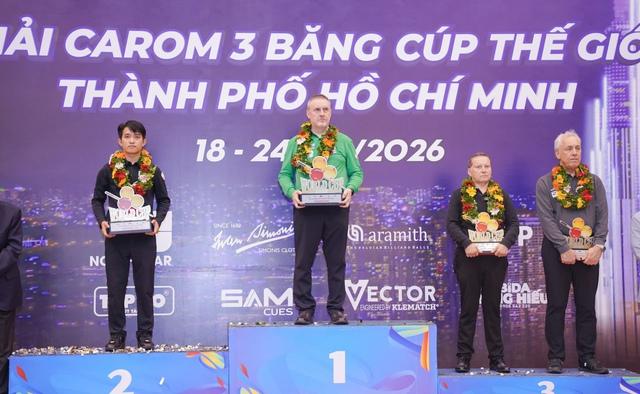 Bảng xếp hạng billiards mới nhất: Trần Quyết Chiến tụt hạng, Chiêm Hồng Thái vào tốp- Ảnh 1.