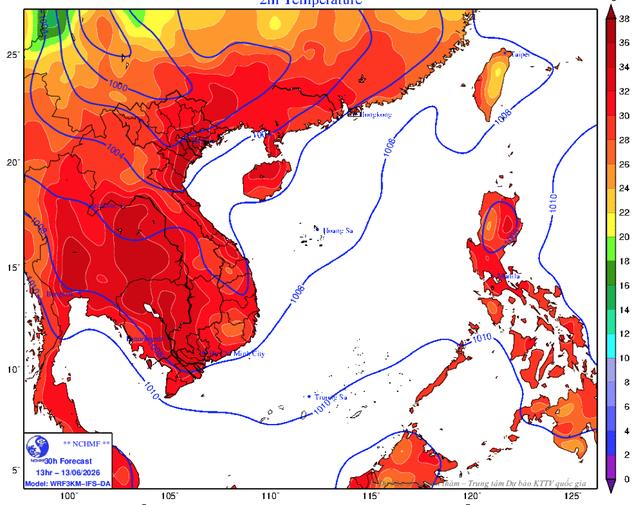 Nắng nóng gia tăng ở miền Trung, mở rộng ra miền Bắc - Ảnh 1.